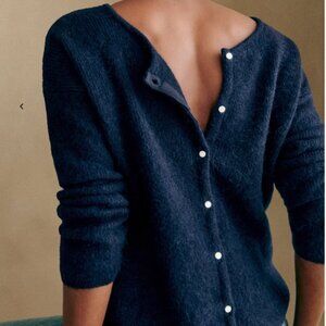 Sezane Gaspard Cardigan, Navy, M